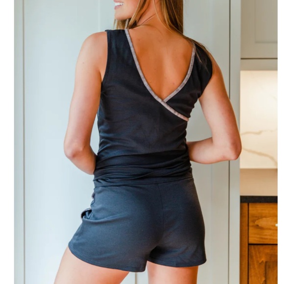 Pima Sleeveless Tee Short Set In Turquoise, size S, perfect condition - Picture 4 of 4